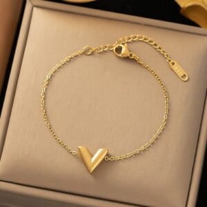 Golden V-Edge Minimal Bracelet