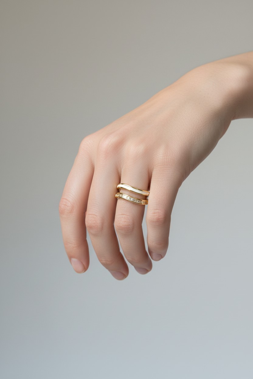 Cream Wave Ring - Image 3