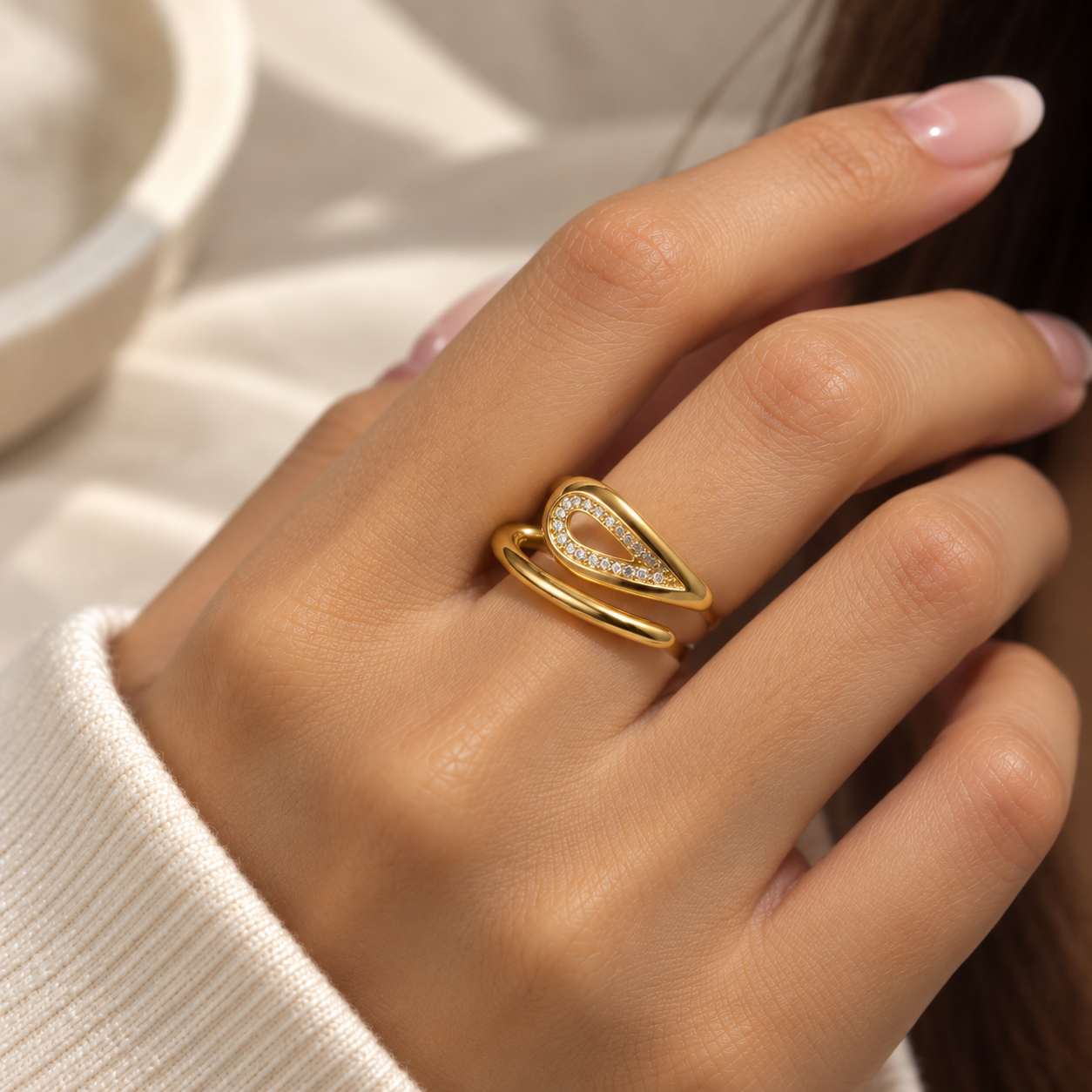 Dew Drop Wrap Ring - Image 3
